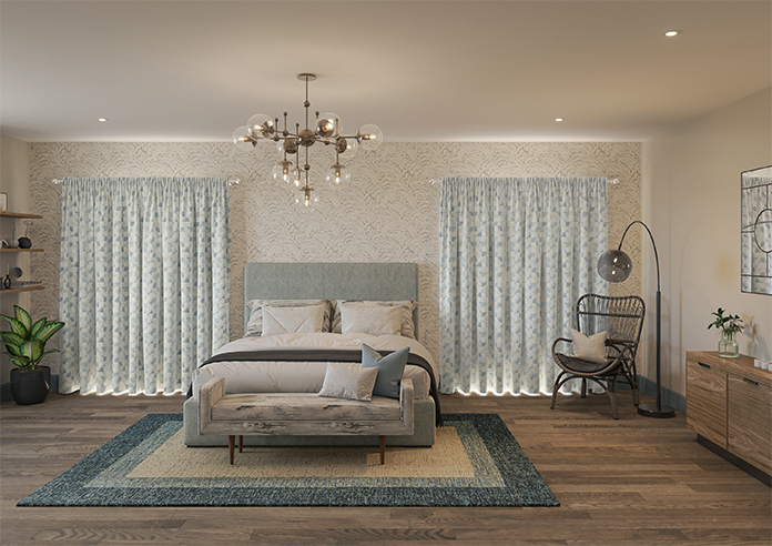 Mosaic Tile, Denim - Made to Measure Curtains - Image 15